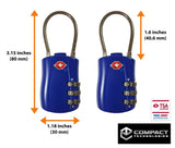 Compact Technologies TSA Travel Luggage Lock (two pack)